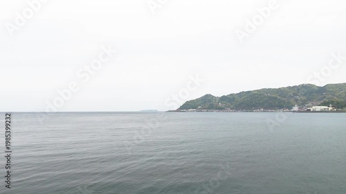 Aerial View Over Sagami Bay Ocean Japan