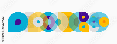 Abstract colorful circles overlap, creating dynamic visual pattern. Bright hues suggest energy, playfulness, modern design aesthetic.