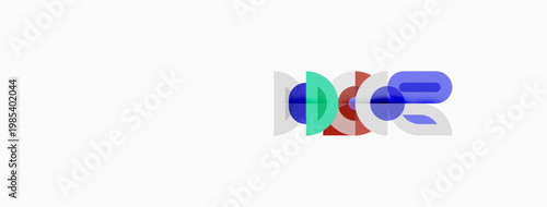 Abstract logo design features overlapping colorful shapes. Minimalist style, modern aesthetic, simple branding element.