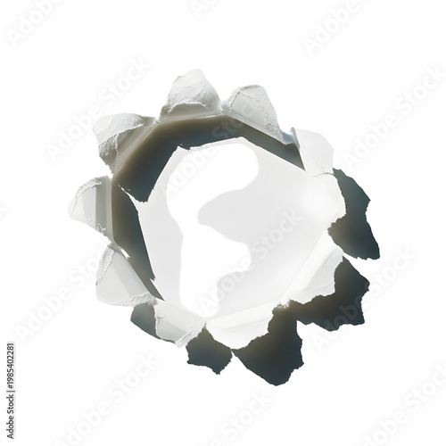 Torn paper effect with transparent background