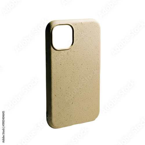 Protective phone case with textured surface isolated on transparent background