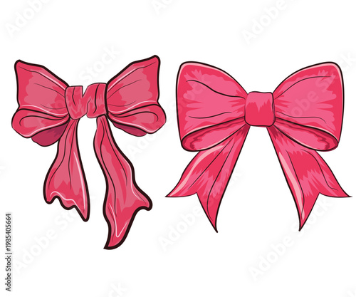 Minimal Cute Bow Illustration with Feminine Touch