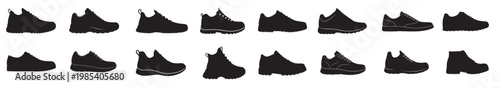 shoes silhouette white background 