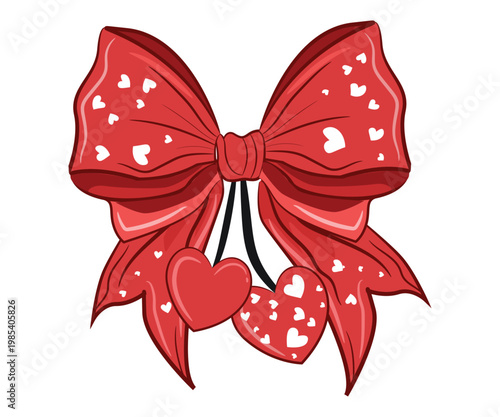 Elegant Coquette Bow Illustration for Fashion and Beauty Design