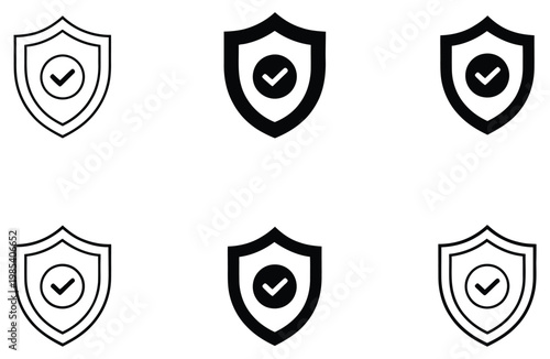 Cyber threat icon set collection showcasing cyber attack symbols, virus and malware icons, phishing warning graphics, secure shield elements, network protection concept, clean scalable vector