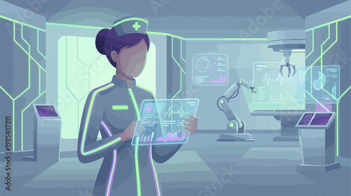 Modern Nurse Appreciation Campaign System Innovative Healthcare Technology and Medical Professionals