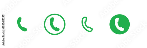 Green phone call illustration. incoming outgoing symbol set collection. contact icon. dial pad in green colour. answer sign. call icon. phone ringing set vector