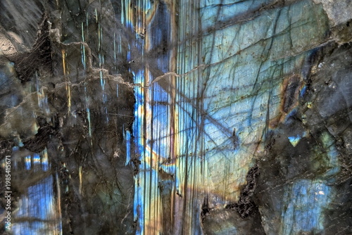 Foto Labradorite Mineral Iridescence Macro Abstract Texture