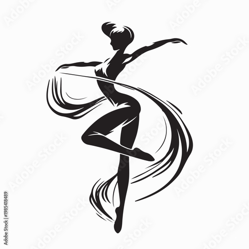 Sport Fitness Aerobic Studio Logo Vector Illustration On White Background