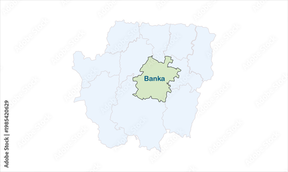 Fototapeta premium High reg of Banka map high quality professional illustration image graphic suitable for digital media marketing presentations and creative design proj