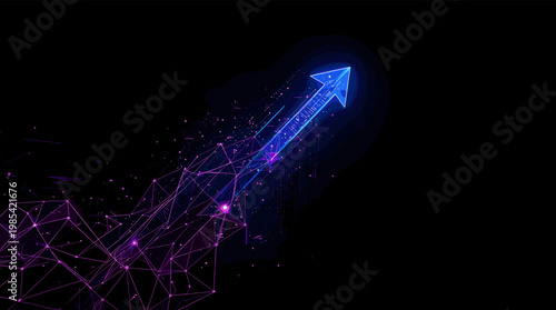 A vibrant and modern abstract design featuring interconnected lines and shapes. Ideal for backgrounds, presentations, or to visually represent concept