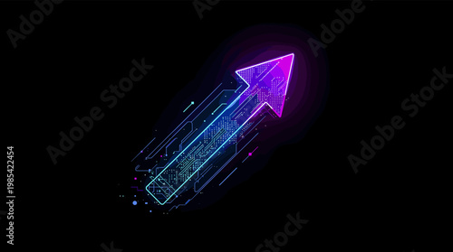 An ethereal jellyfish drifts in the deep, dark ocean. This striking image conveys mystery and the beauty of the underwater world, ideal for illustrati