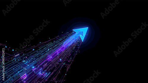 A vibrant and stylized depiction of a nighttime urban landscape. Ideal for backgrounds, tech-related content, or representing modern city life and inn