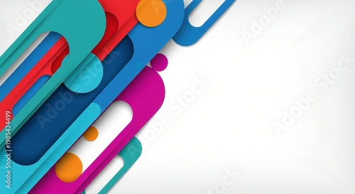 Abstract colorful geometric banner background with modern shapes