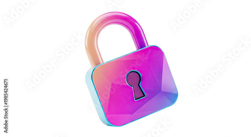 Holographic Padlock Icon