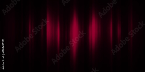 Abstract crimson light streaks create an evocative composition, resembling majestic curtains, exuding drama and mystique.  