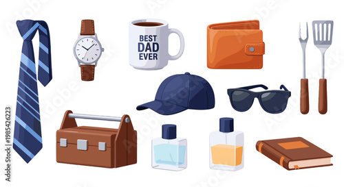 Collection of mens accessories and personal items