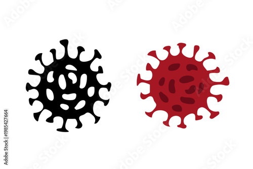 vector virus set clip art isolated on transparent background. 
