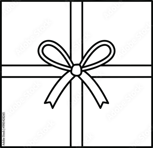 A beautifully wrapped gift box with a ribbon on transparent background