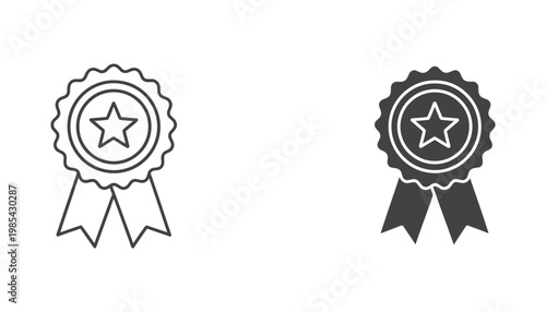 Award Ribbon Star Badge Certification Excellence