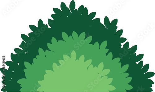 Vibrant green bush illustration, perfect for garden and nature designs