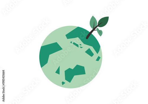 シンプルな地球のイラスト