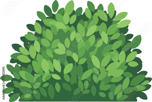 Lush green bush with dense leaves, a symbol of nature's vibrant growth and natural beauty