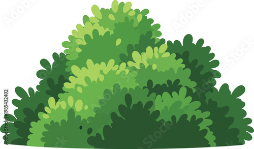Lush Green Bushy Foliage A Vibrant Image of Dense, Verdant Vegetation