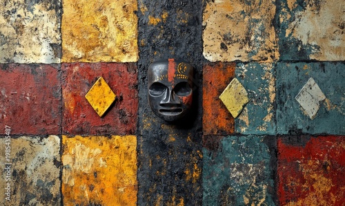 Tribal Mask and Decorative Wall Art - Cultural Heritage and Design