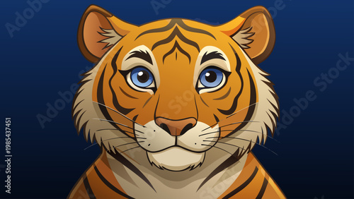 tiger head vector illustration