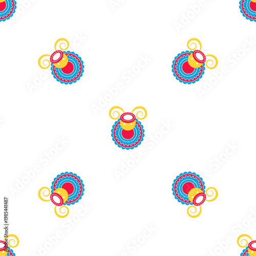 Decorative Eid al Adha motifs isolated on transparent background with playful swirls