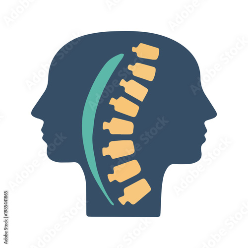 Chiropractic Head Spine Icon