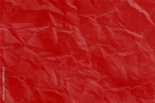 Crushed Red Paper Texture with Deep Shadows and Subtle Highlights Vector Illustration