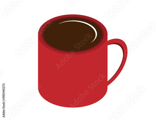 コーヒーカップのアイソメトリックイラスト