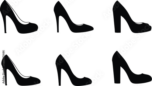 Women high heel shoe silhouette collection