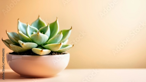 Succulent plant in white ceramic pot