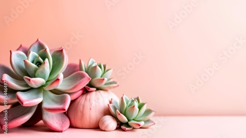 Pink and green succulent plants arrangement