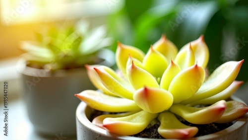 Yellow Succulent in Pot