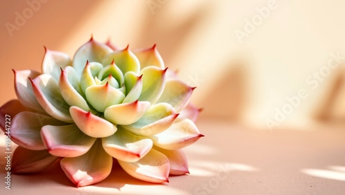 Succulent Plant in Sunlight Close Up