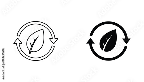 Leaf Cycle Arrows Symbol Commerce