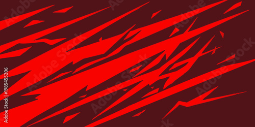 Vibrant red abstract streaks move across a dark background in a dynamic scene.