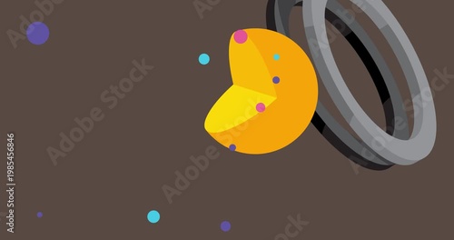 Geometrical graphic retro theme background animation with place for text. Minimal geometric elements frame video. Vintage abstract shapes for advertising.