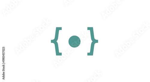 Graphic design element with brackets.