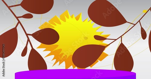 Mockup product display animation, cylinder pedestal podium. Stage showcase video for presentation.