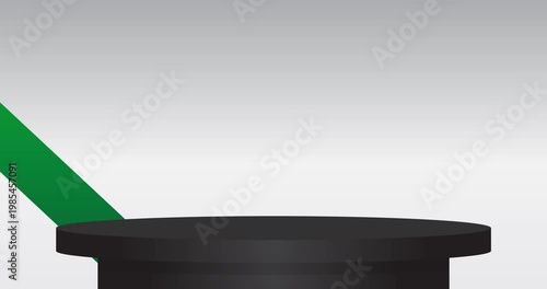 Mockup product display animation, cylinder pedestal podium. Stage showcase video for presentation.