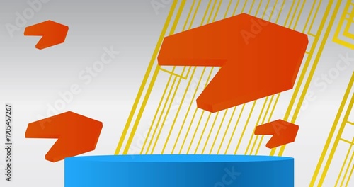 Mockup product display animation, cylinder pedestal podium. Stage showcase video for presentation.