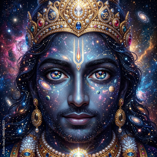 Cosmic Lord Vishnu Face wit...
