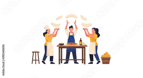 Celebration of Cooking Competition with Chefs and Celebratory Atmosphere