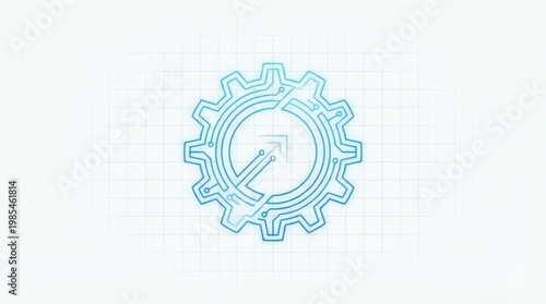 Gear and Screwdriver Maintenance Icon Illustration.
