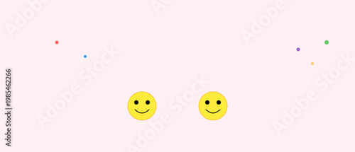 Cheerful Smiley Faces Abstract Design